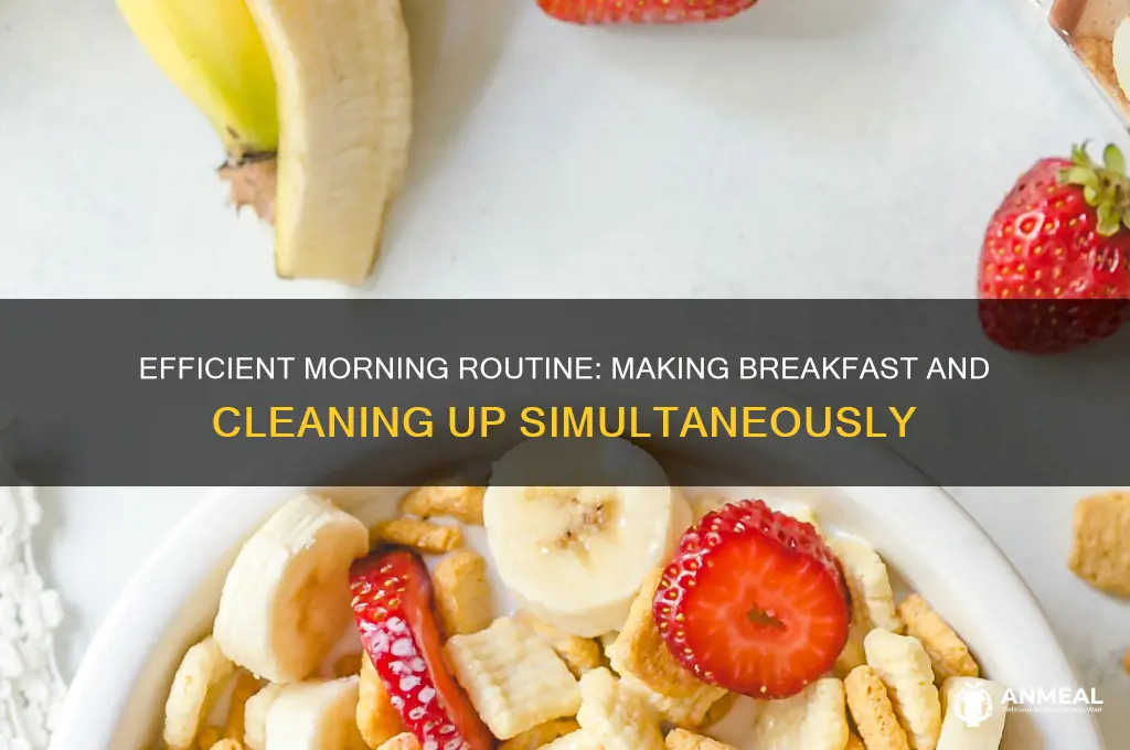 was making breakfast cleaning up