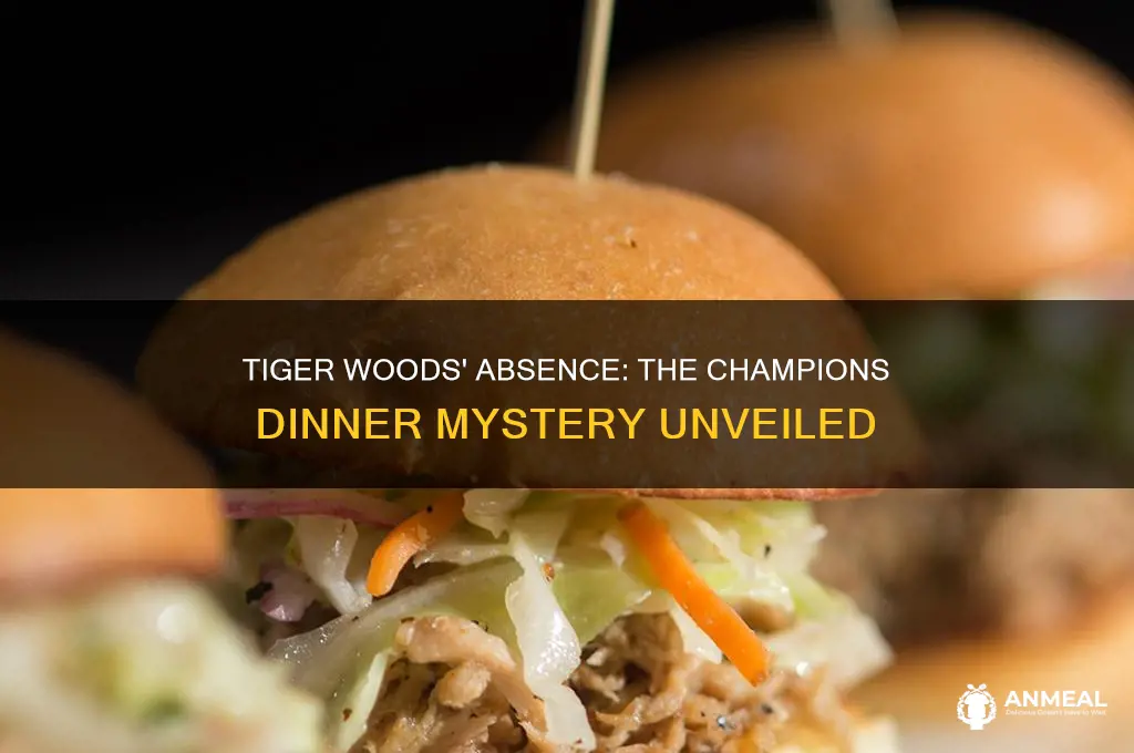 was tiger woods at the champions dinner
