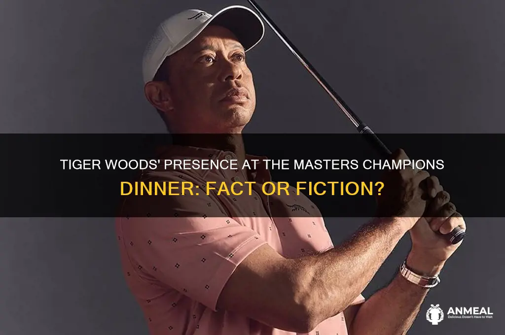 was tiger woods at the masters dinner