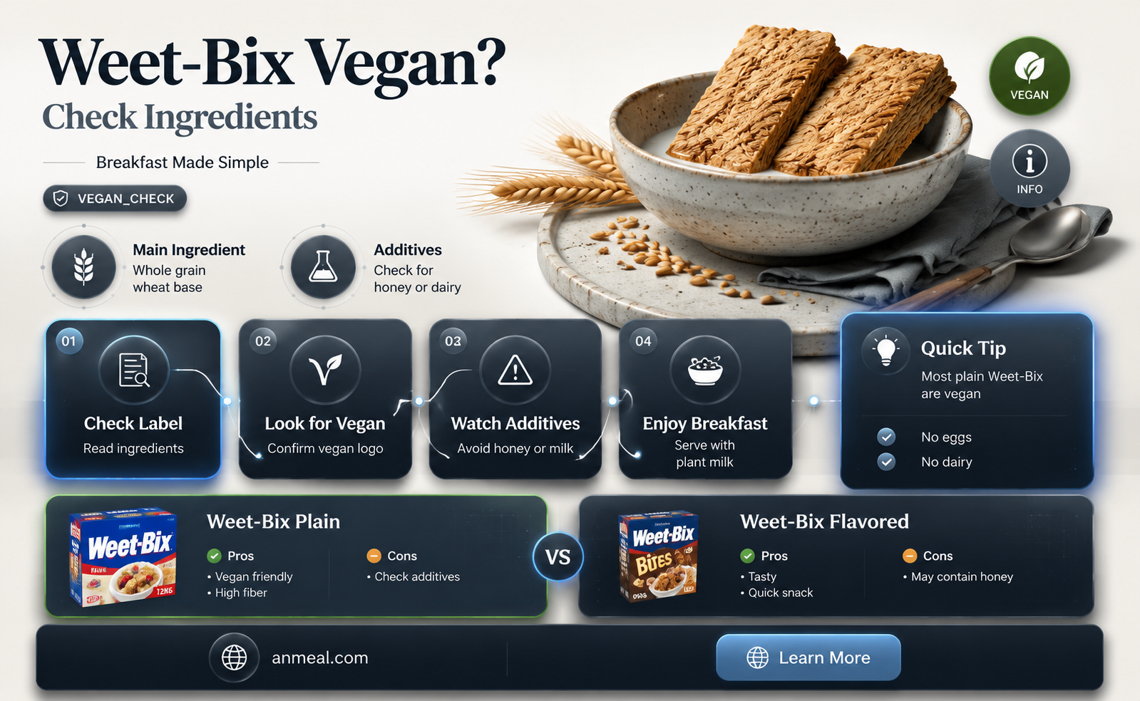 are weet bix breakfast biscuits vegan