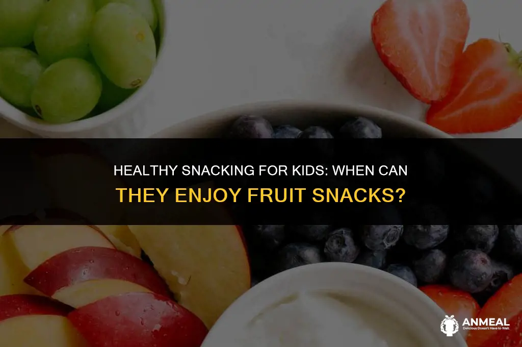 what age can kids have fruit snacks