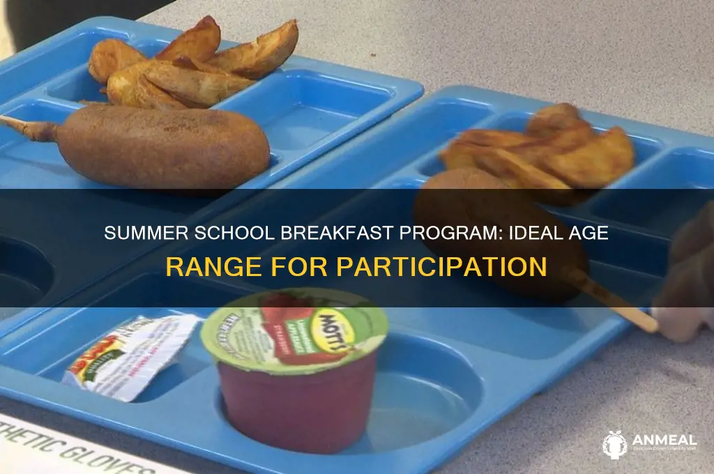 what age for summer school breakfast program