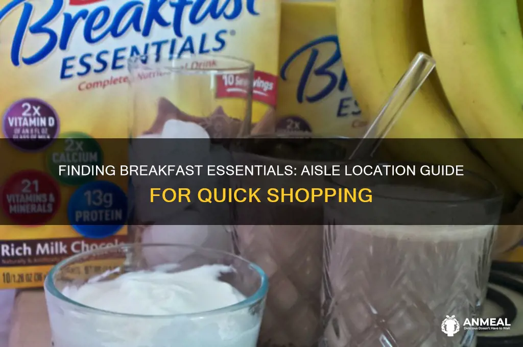 what aisle is breakfast essentials in
