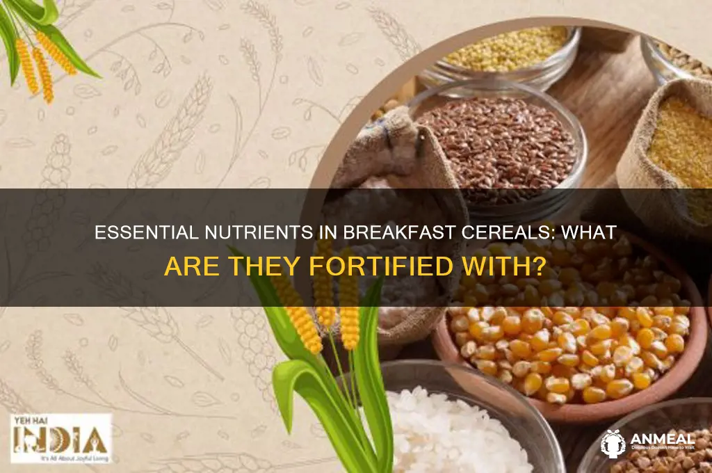 what are breakfast cereals fortified with