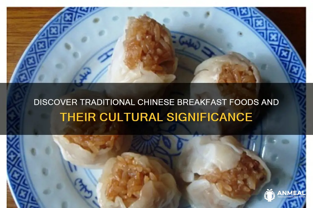 what are breakfast foods in china