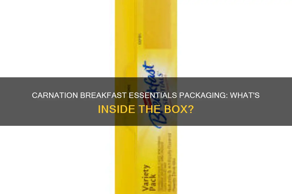 what are carnation breakfast essentials packaged in