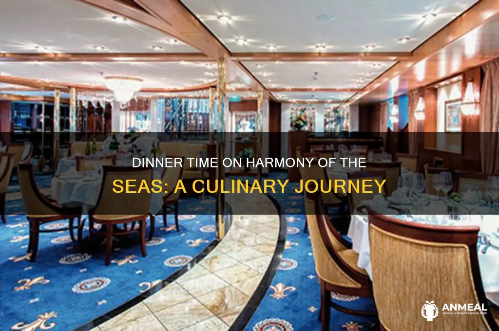 what are dinner time on harmony of the seas