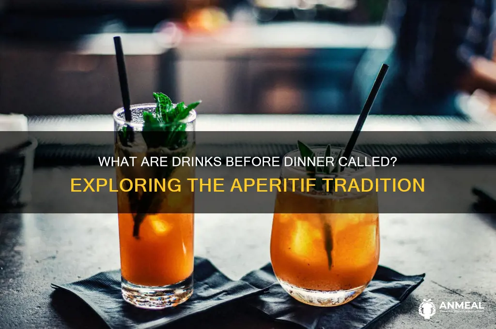 what are drinks before dinner called