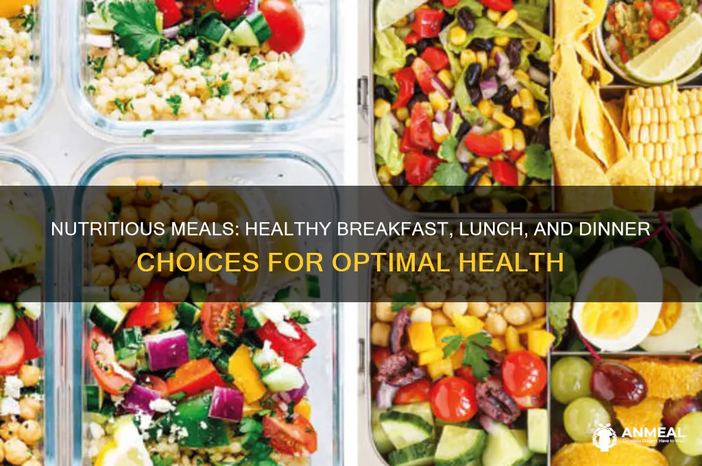 what are healthy food choices for breakfast lunch and dinner