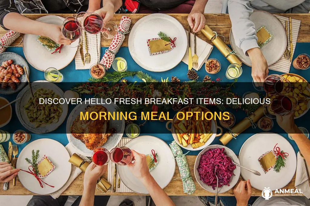 what are hello fresh breakfast items