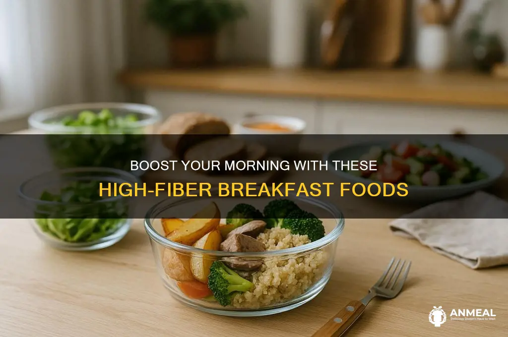 what are high fiber breakfast foods