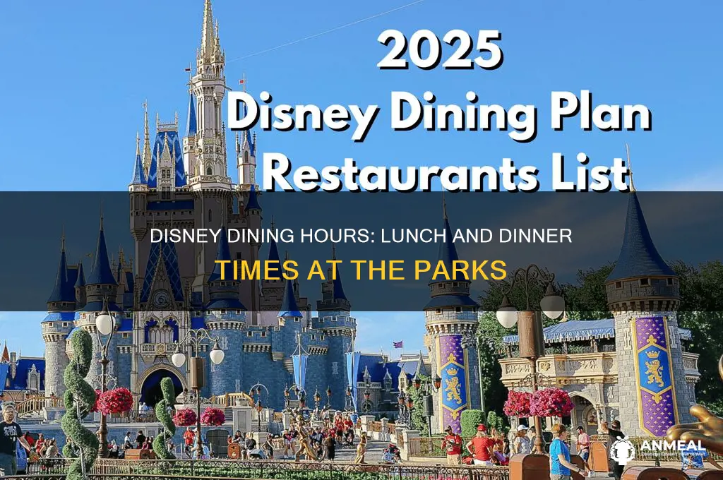 what are lunch and dinner hours at disney