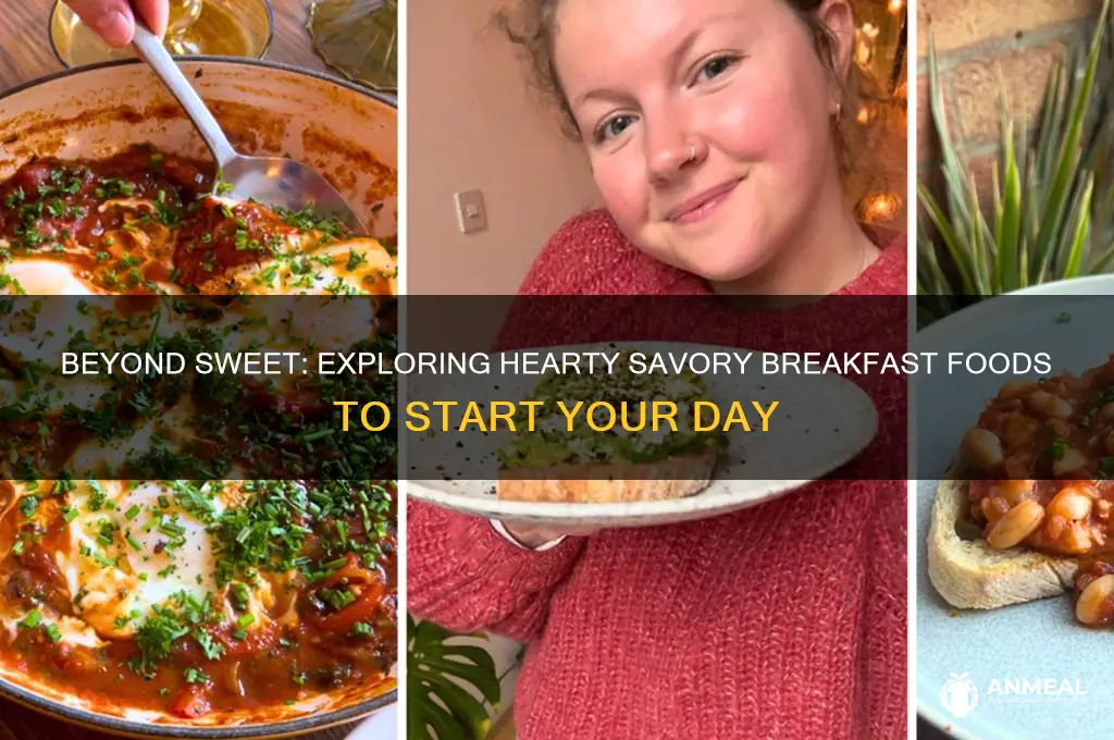 what are savory breakfast foods