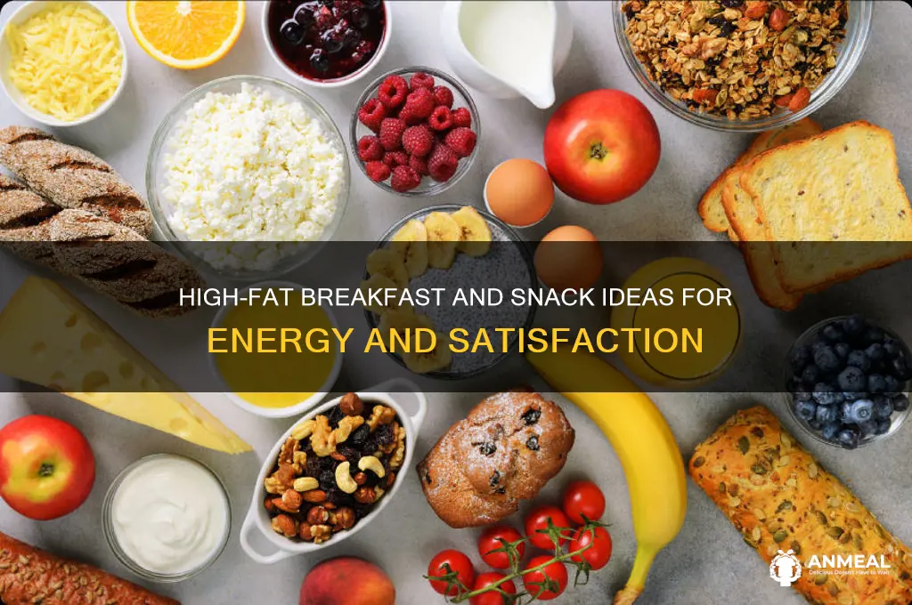 what are some breakfast or snack foods that have fat