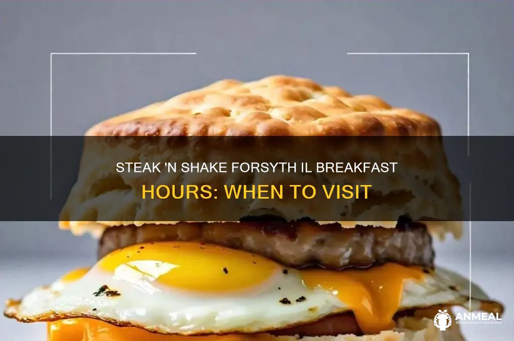 what are steak and shake breakfast hours in forsyth il