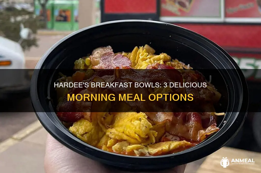 what are the 3 breakfast bowls from hardees