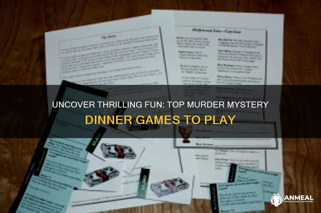 what are the best murder mystery dinner games