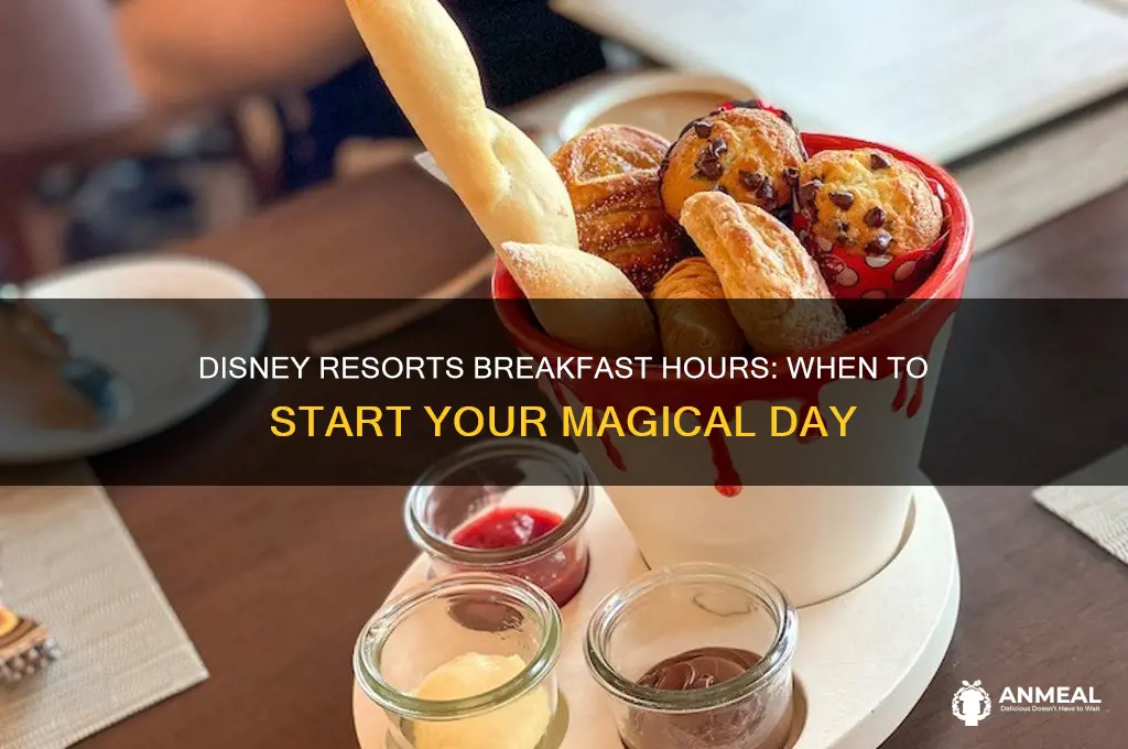 what are the breakfast hours for disney resorts
