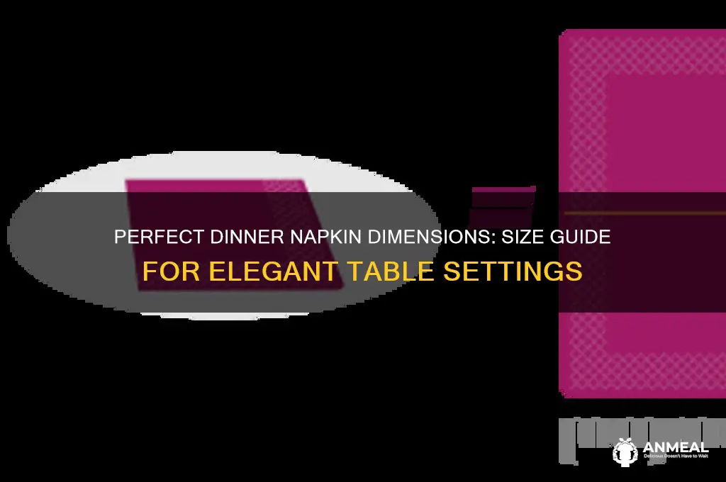 what are the dimensions of a dinner napkin