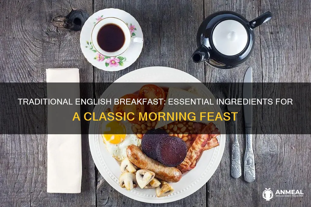 what are the ingredients in a traditional english breakfast