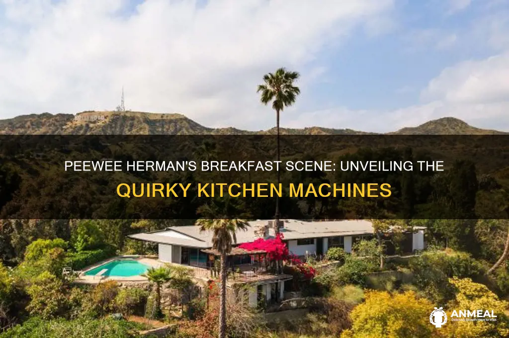 what are the machines called in peewee herman breakfast scene
