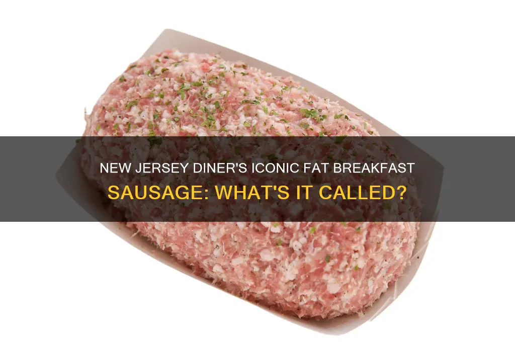 what are those fat breakfast sausgage called new jersey diner