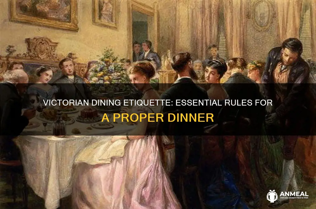 what are two rules for dinner in the victorian era