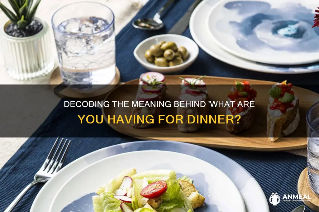 what are you having for dinner meaning