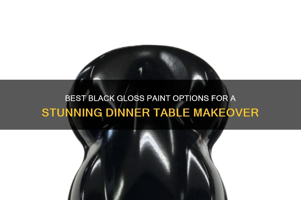 what black gloss paint to use for dinner table