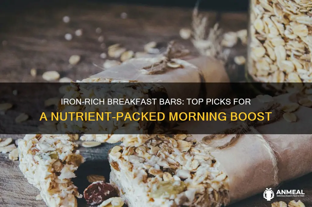 what breakfast bars has the most iron in it