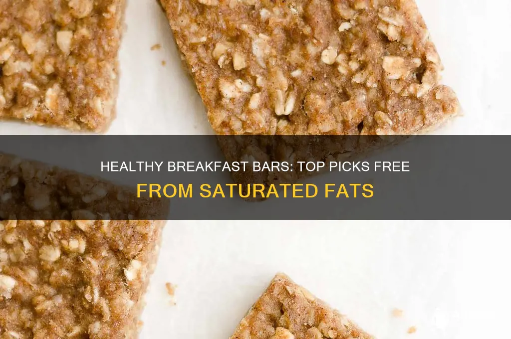 what breakfast bars have no saturated fats