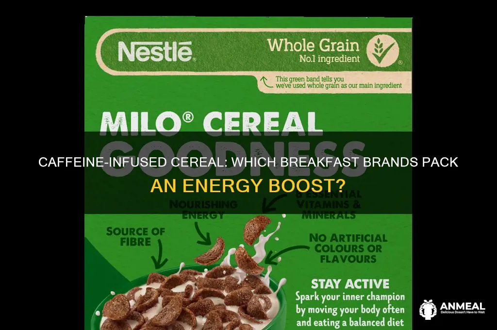 what breakfast cereal contains caffeine