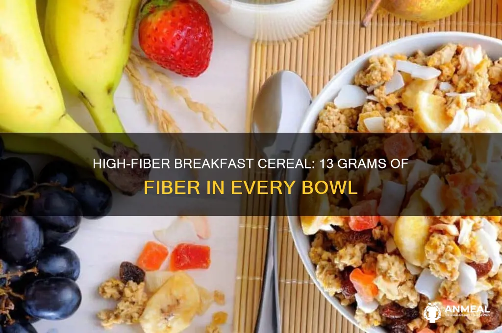 what breakfast cereal has 13 grams of fiber