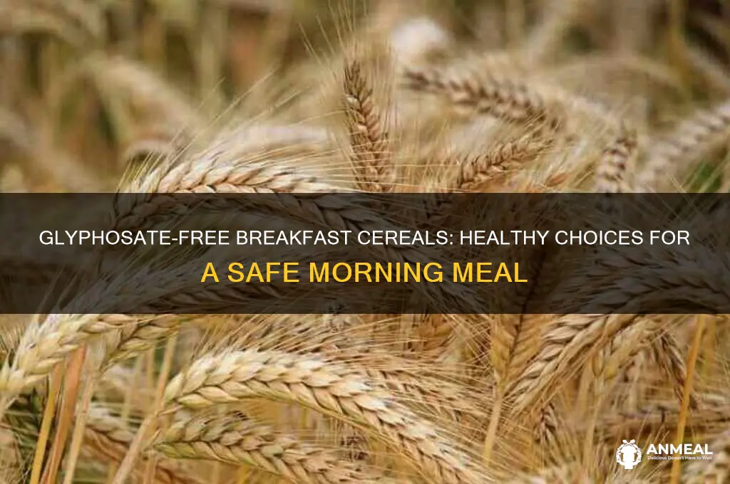 what breakfast cereals do not contain glyphosate