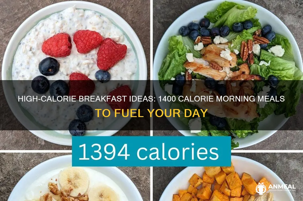 what breakfast equals up to 1400 calories