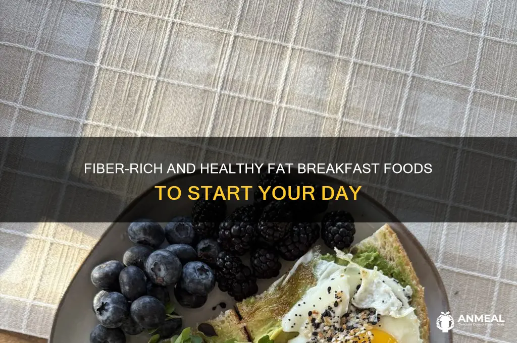 what breakfast food contains lots of fiber and healthful fat