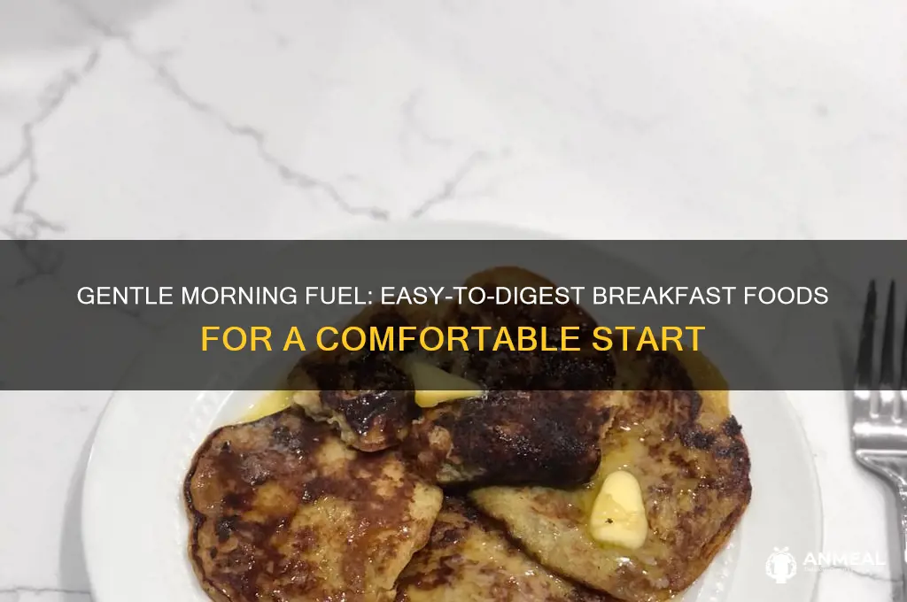 what breakfast foods are easy to digest