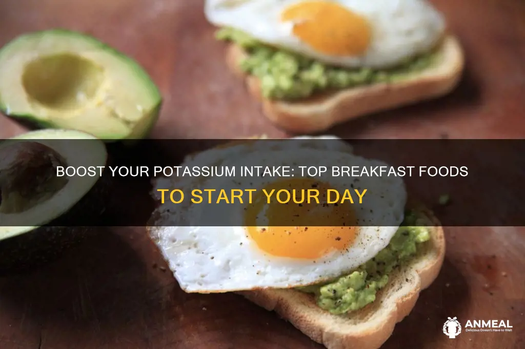what breakfast foods are high in potassium