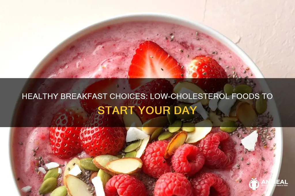 what breakfast foods are low in cholesterol