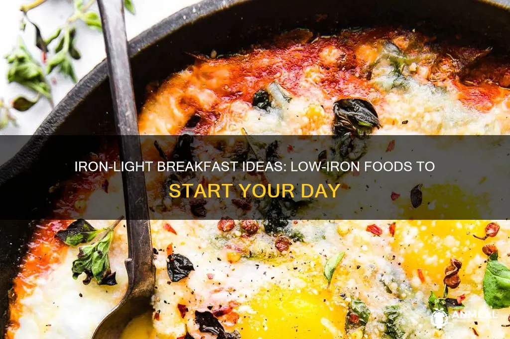 what breakfast foods are low in iron