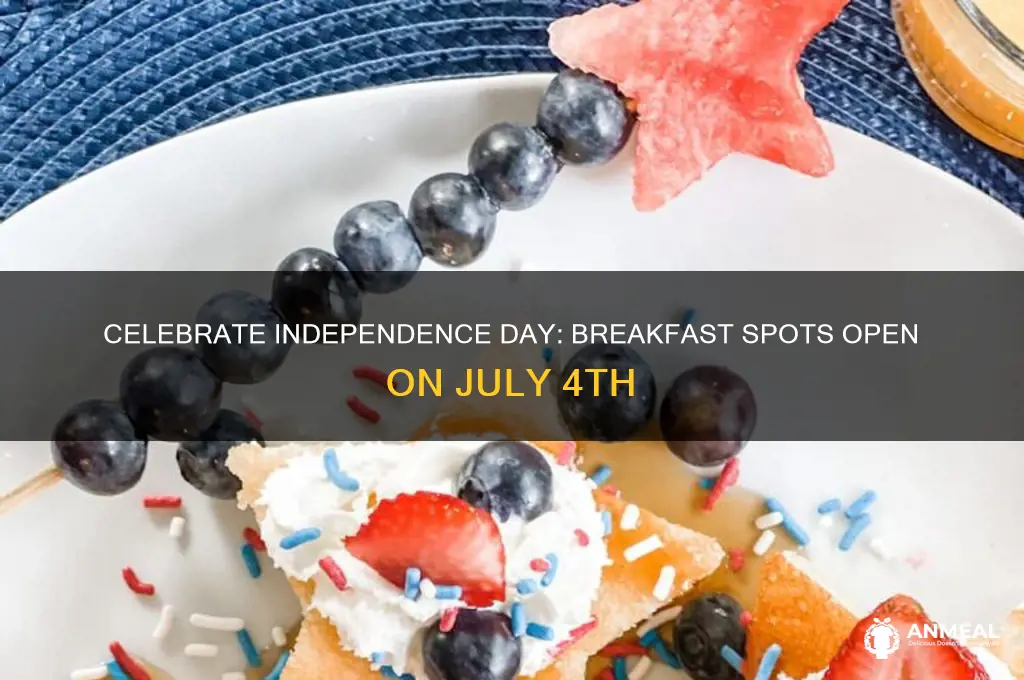what breakfast places are open on 4th of july
