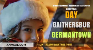 Christmas Day Breakfast Spots in Gaithersburg & Germantown: Open Restaurants