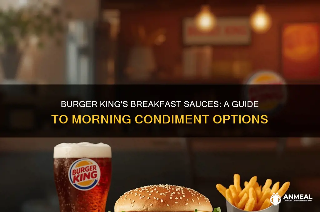 what breakfast sauces does burger king have