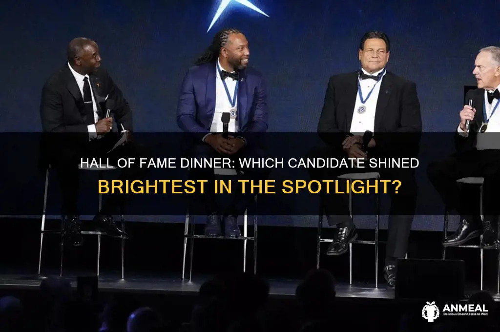 what cadidate did best at hall of fame dinner
