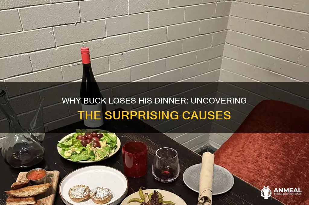 what causes buck to lose his dinner