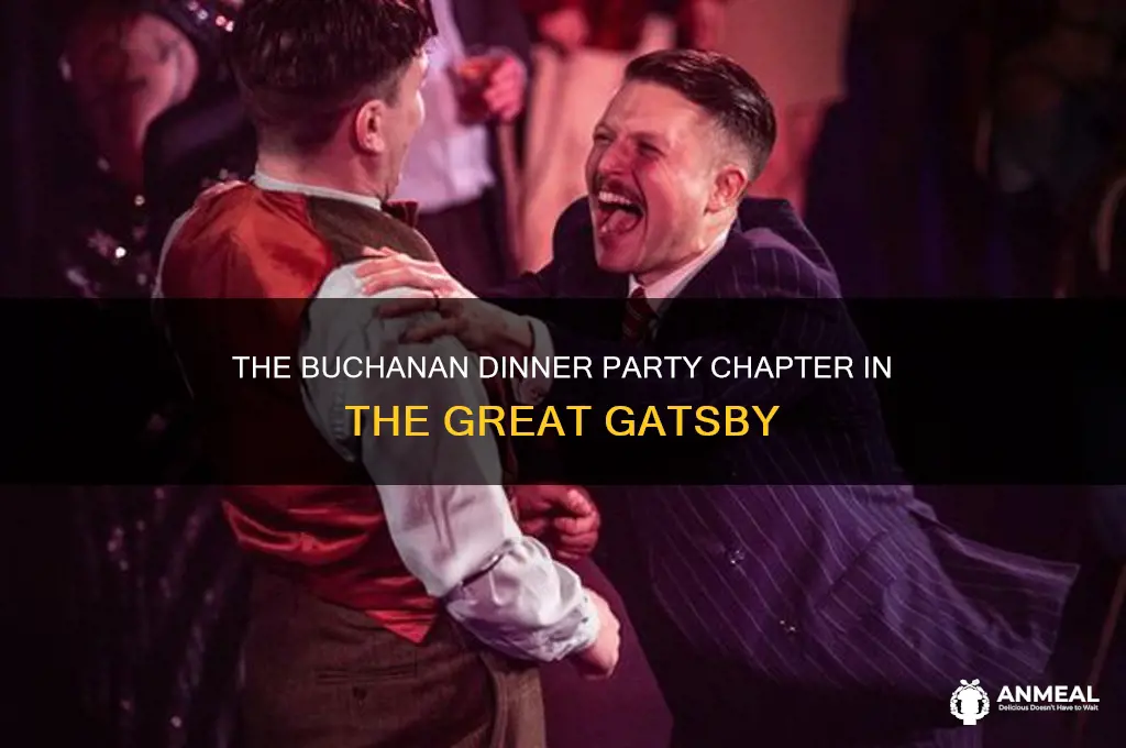 what chapter was the dinner party at the buchanans