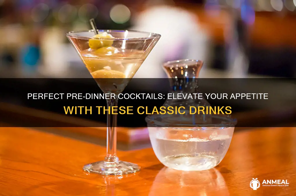 what cocktail to drink before dinner