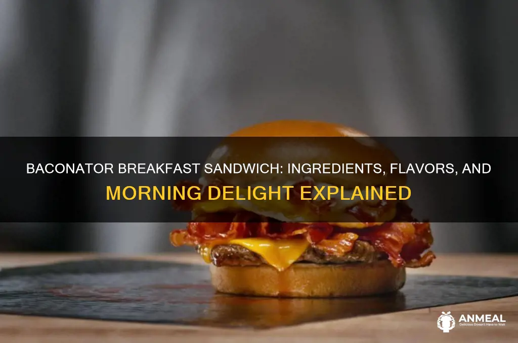 what comes on the baconator breakfast sandwich