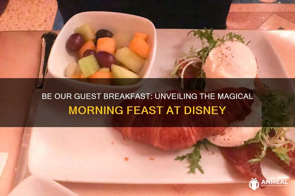 what comes with be our guest breakfast