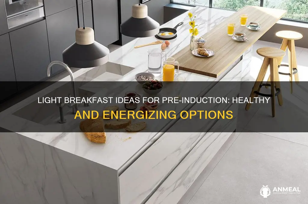 what constitutes a light breakfast before induction